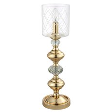 Настольная лампа с стеклянными плафонами прозрачного цвета Crystal lux GRACIA LG1 GOLD