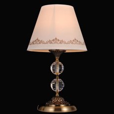 Настольная лампа с арматурой бронзы цвета, плафонами белого цвета Natali Kovaltseva Calais 70012-1T ANTIQUE