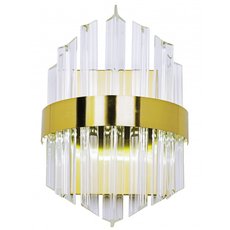 Бра с арматурой золотого цвета, плафонами прозрачного цвета Natali Kovaltseva LED LAMPS 81103/1W