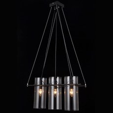 Светильник с арматурой чёрного цвета, стеклянными плафонами Natali Kovaltseva HELSINKI II 81022-3C MATT BLACK