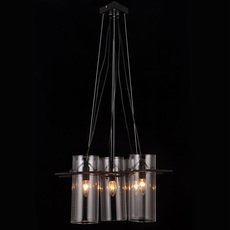 Светильник с арматурой чёрного цвета, стеклянными плафонами Natali Kovaltseva HELSINKI II 81022-5C MATT BLACK
