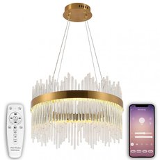 Светильник с хрустальными плафонами прозрачного цвета Natali Kovaltseva LED LAMPS 81260