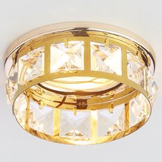 Точечный светильник с плафонами прозрачного цвета Ambrella Light K101 CL/G