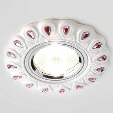 Точечный светильник с арматурой белого цвета, металлическими плафонами Ambrella Light D5540 W/PI