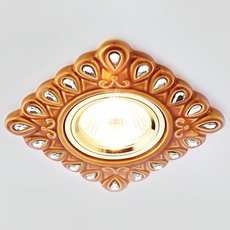 Точечный светильник с плафонами коричневого цвета Ambrella Light D5550 SB/CL