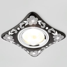 Точечный светильник с арматурой чёрного цвета Ambrella Light D2065 BK/CH