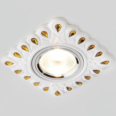 Точечный светильник с арматурой белого цвета, плафонами белого цвета Ambrella Light D5550 W/YL