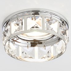 Точечный светильник с плафонами прозрачного цвета Ambrella Light K101 CL/CH