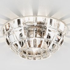 Точечный светильник с арматурой хрома цвета, стеклянными плафонами Ambrella Light D4180 Big CH/W