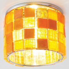 Точечный светильник с арматурой хрома цвета, стеклянными плафонами Ambrella Light D9050 OR