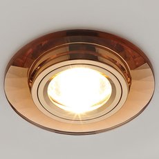 Точечный светильник с плафонами коричневого цвета Ambrella Light 8160 BR