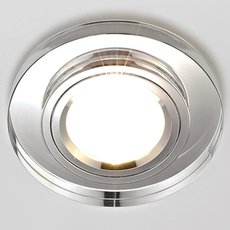 Точечный светильник с арматурой хрома цвета, стеклянными плафонами Ambrella Light 8060 CL