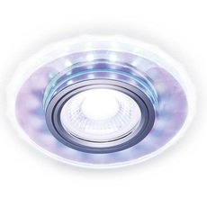 Точечный светильник с арматурой хрома цвета, стеклянными плафонами Ambrella Light S211 PR/WH
