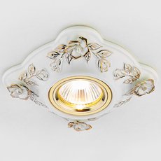 Точечный светильник с арматурой белого цвета Ambrella Light D5504 W/GD