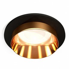 Точечный светильник с арматурой чёрного цвета, металлическими плафонами Ambrella Light XC6513024
