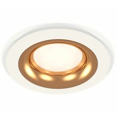Точечный светильник с арматурой белого цвета, плафонами золотого цвета Ambrella Light XC7621005