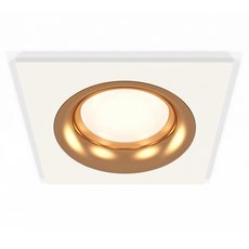 Точечный светильник с арматурой белого цвета, плафонами золотого цвета Ambrella Light XC7631005