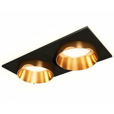 Точечный светильник с арматурой чёрного цвета, плафонами золотого цвета Ambrella Light XC6526024