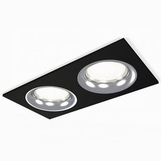Точечный светильник с арматурой чёрного цвета, плафонами серебряного цвета Ambrella Light XC7636003