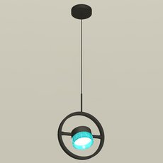 Светильник с арматурой чёрного цвета, плафонами синего цвета Ambrella Light XB9112151