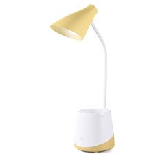 Настольная лампа с арматурой белого цвета, пластиковыми плафонами Ambrella Light DE564