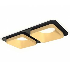 Точечный светильник с арматурой чёрного цвета, плафонами золотого цвета Ambrella Light XC7906004