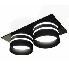 Точечный светильник с металлическими плафонами чёрного цвета Ambrella Light XC7636042