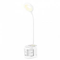 Настольная лампа с арматурой белого цвета, пластиковыми плафонами Ambrella Light DE561