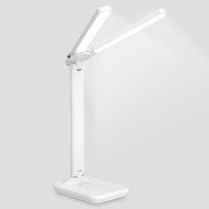 Настольная лампа с арматурой белого цвета, пластиковыми плафонами Ambrella Light DE490
