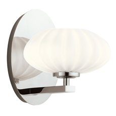 Светильник для ванной комнаты с арматурой хрома цвета, плафонами белого цвета Kichler QN-PIM1-PC