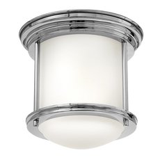 Светильник для ванной комнаты с арматурой хрома цвета, плафонами белого цвета Hinkley QN-HADRIAN-MINI-F-CM-OPAL