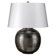 Настольная лампа с текстильными плафонами серого цвета Elstead Lighting CAESAR/TL SIL