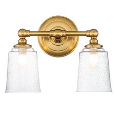 Светильник для ванной комнаты с стеклянными плафонами прозрачного цвета Elstead Lighting FE-HUGOLAKE2BATH-BB