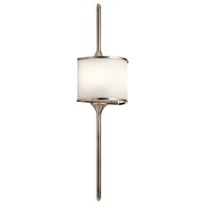 Светильник для ванной комнаты с арматурой никеля цвета, плафонами белого цвета Kichler KL/MONA/S CLP