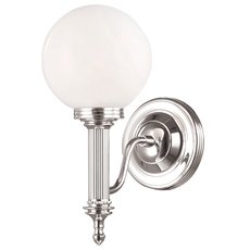 Светильник для ванной комнаты с арматурой никеля цвета, плафонами белого цвета Elstead Lighting BATH/CARROLL4 PN