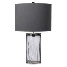 Настольная лампа с плафонами серого цвета Elstead Lighting QN-RENO-SMOKE-PN
