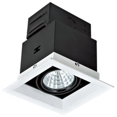 Точечный светильник с арматурой чёрного цвета, металлическими плафонами Lucia Tucci Opzione 535.1-5W-WT/BK