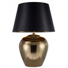 Настольная лампа с арматурой бронзы цвета, текстильными плафонами Dio D arte Lampadari Lallio L 4.02 BR