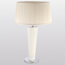 Настольная лампа с арматурой белого цвета Lucia Tucci Pelle Bianca T119.1