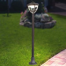 Светильник для уличного освещения с плафонами прозрачного цвета Elektrostandard Gala F черный (GL LED 3001F)