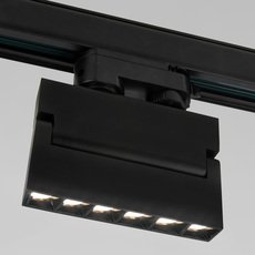 Шинная система с металлическими плафонами чёрного цвета Elektrostandard Garda Черный 10W 4200K (85024/01) трехфазный