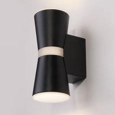 Бра с арматурой чёрного цвета, металлическими плафонами Elektrostandard Viare LED черный (MRL LED 1003)