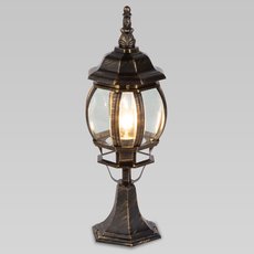 Светильник для уличного освещения с арматурой коричневого цвета Elektrostandard 1001S черное золото / 9913-D (GL 1001S)