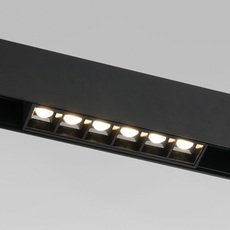 Шинная система с арматурой чёрного цвета, металлическими плафонами Elektrostandard Slim Magnetic SL01 Трековый светильник 6W 4200K (черный) 85004/01