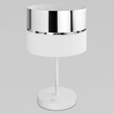 Настольная лампа с арматурой белого цвета, пластиковыми плафонами TK Lighting 5472 Hilton Silver