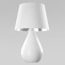 Настольная лампа с текстильными плафонами белого цвета TK Lighting 5453 Lacrima White