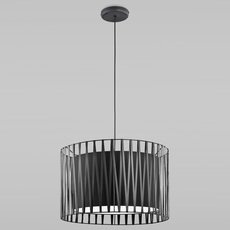 Светильник с арматурой чёрного цвета, текстильными плафонами TK Lighting 1655 Harmony Black