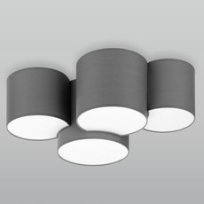Светильник с текстильными плафонами серого цвета TK Lighting 4393 Mona Gray
