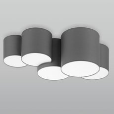 Светильник с текстильными плафонами серого цвета TK Lighting 4394 Mona Gray