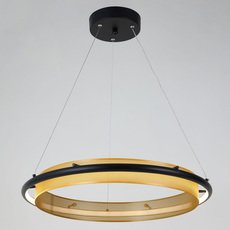 Светильник с арматурой чёрного цвета, металлическими плафонами Eurosvet 90241/1 черный/ золото Smart